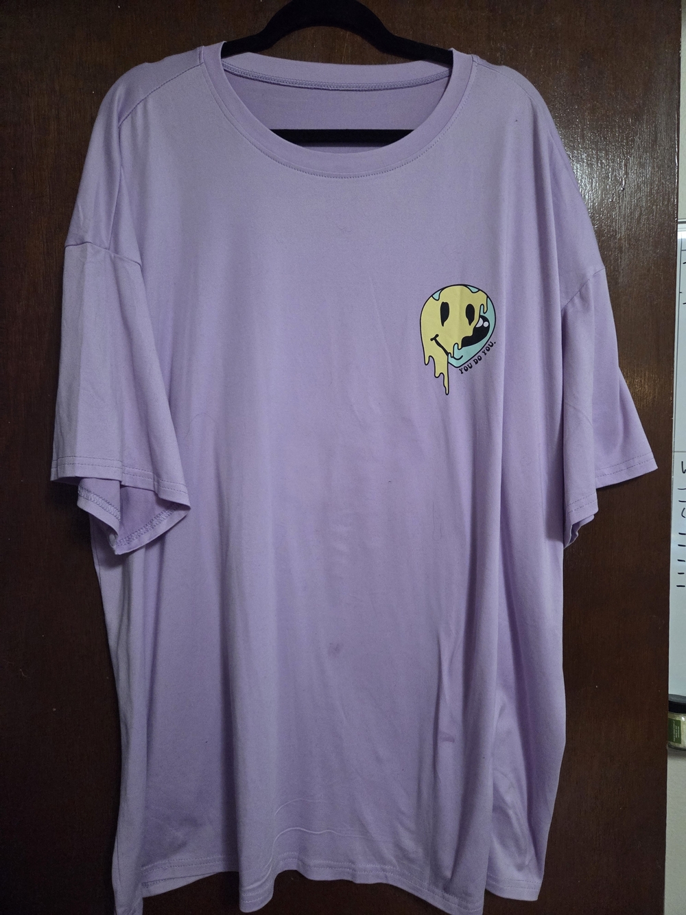 Purple "You Do You" Alien Smiley Drip Graphic Crew Neck Short Sleeve T-Shirt 2XL